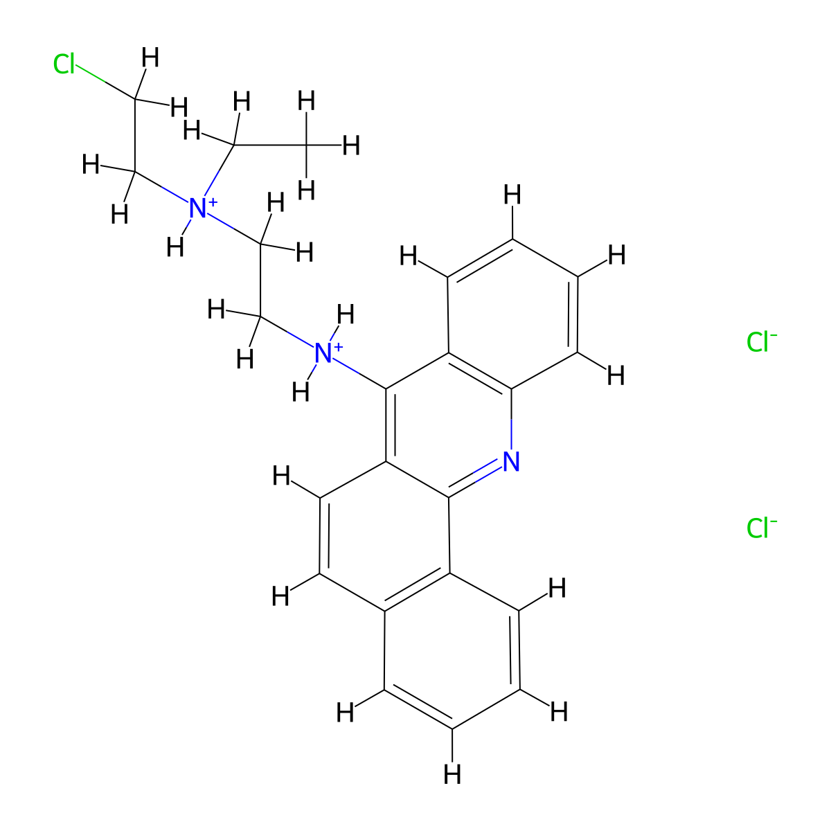 Benz(c)acridine, 7-(2-(2-chloroethylethylamino)ethylamino)-, dihydrochloride molecular structure, CAS 4310-69-4