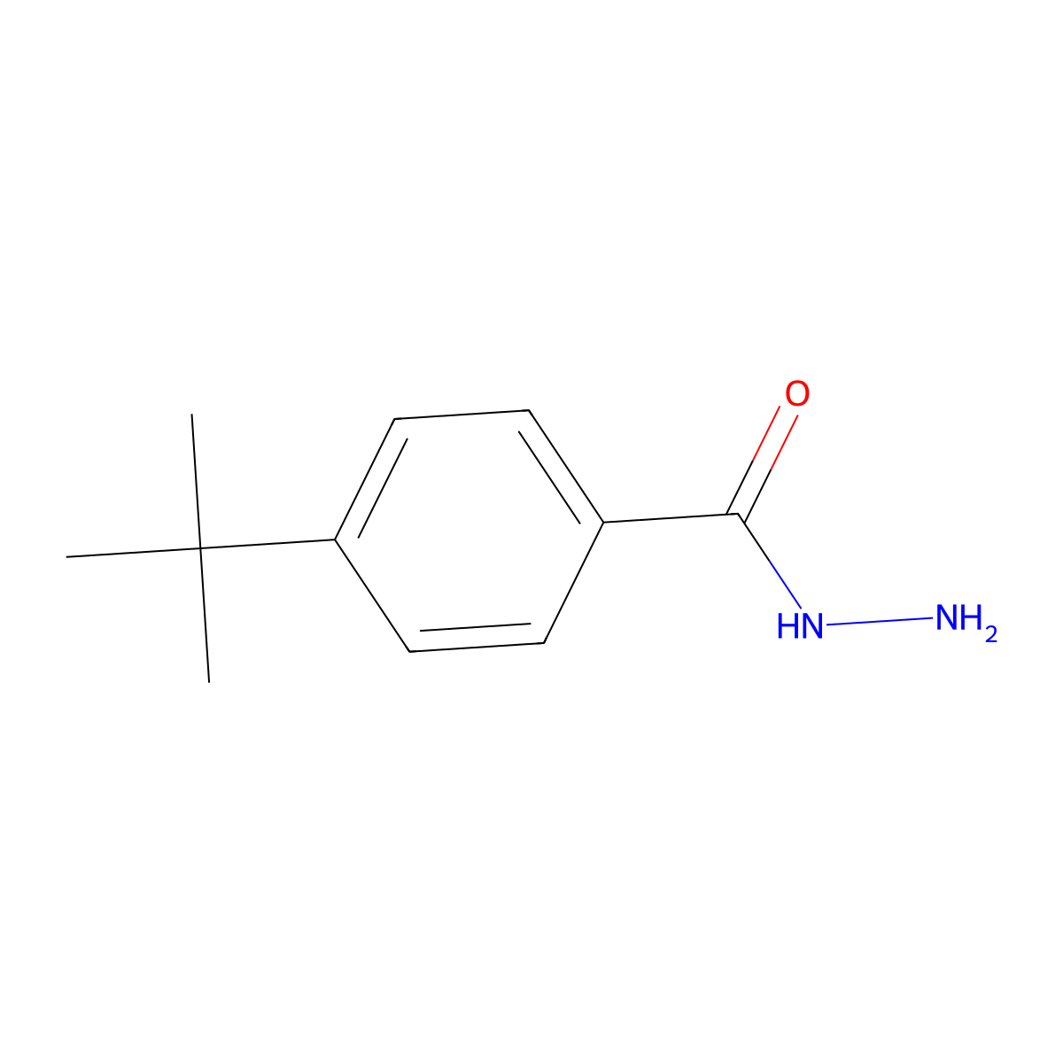 Benzoic acid, 4-(1,1-dimethylethyl)-, hydrazide molecular structure, CAS 43100-38-5