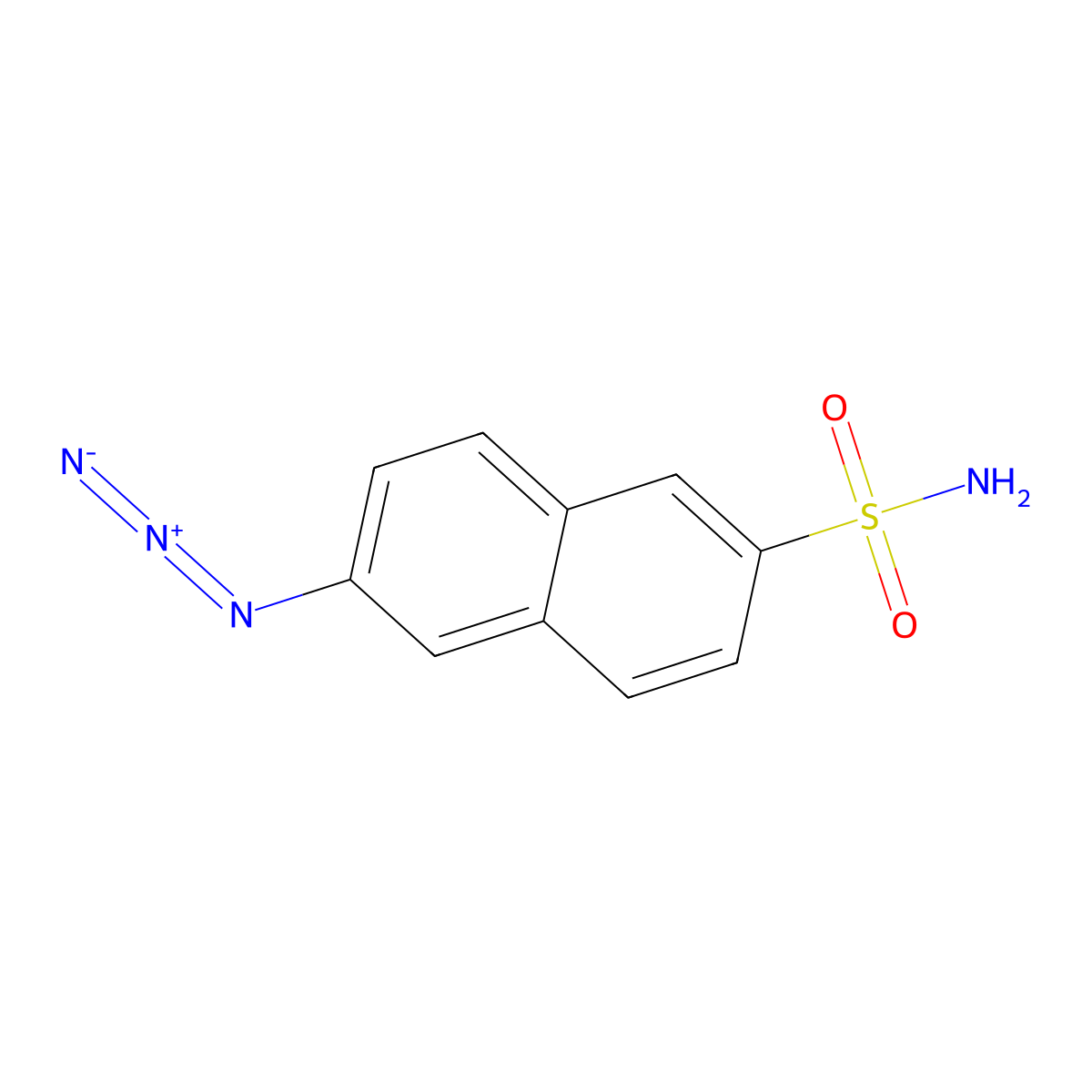 6-Azidonaphthalene-2-sulfonamide molecular structure, CAS 43101-07-1