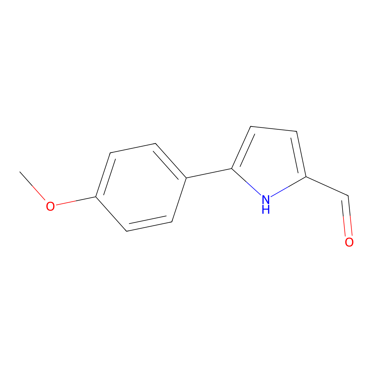 5-(4-Methoxyphenyl)-1H-pyrrole-2-carbaldehyde molecular structure, CAS 431039-10-0