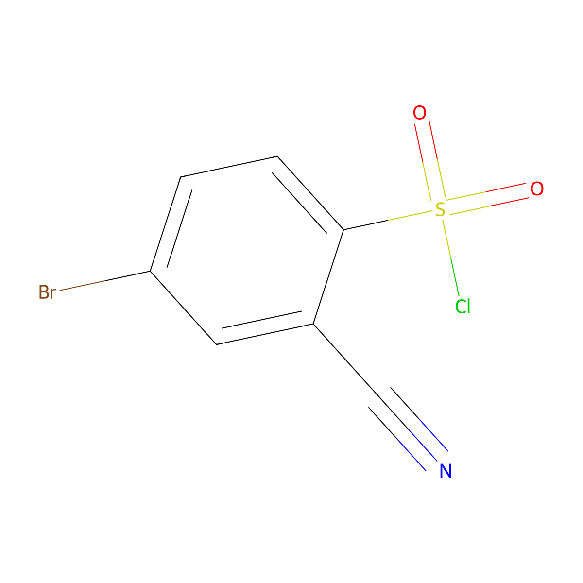 4-Bromo-2-cyanobenzene-1-sulfonyl chloride molecular structure, CAS 431046-20-7