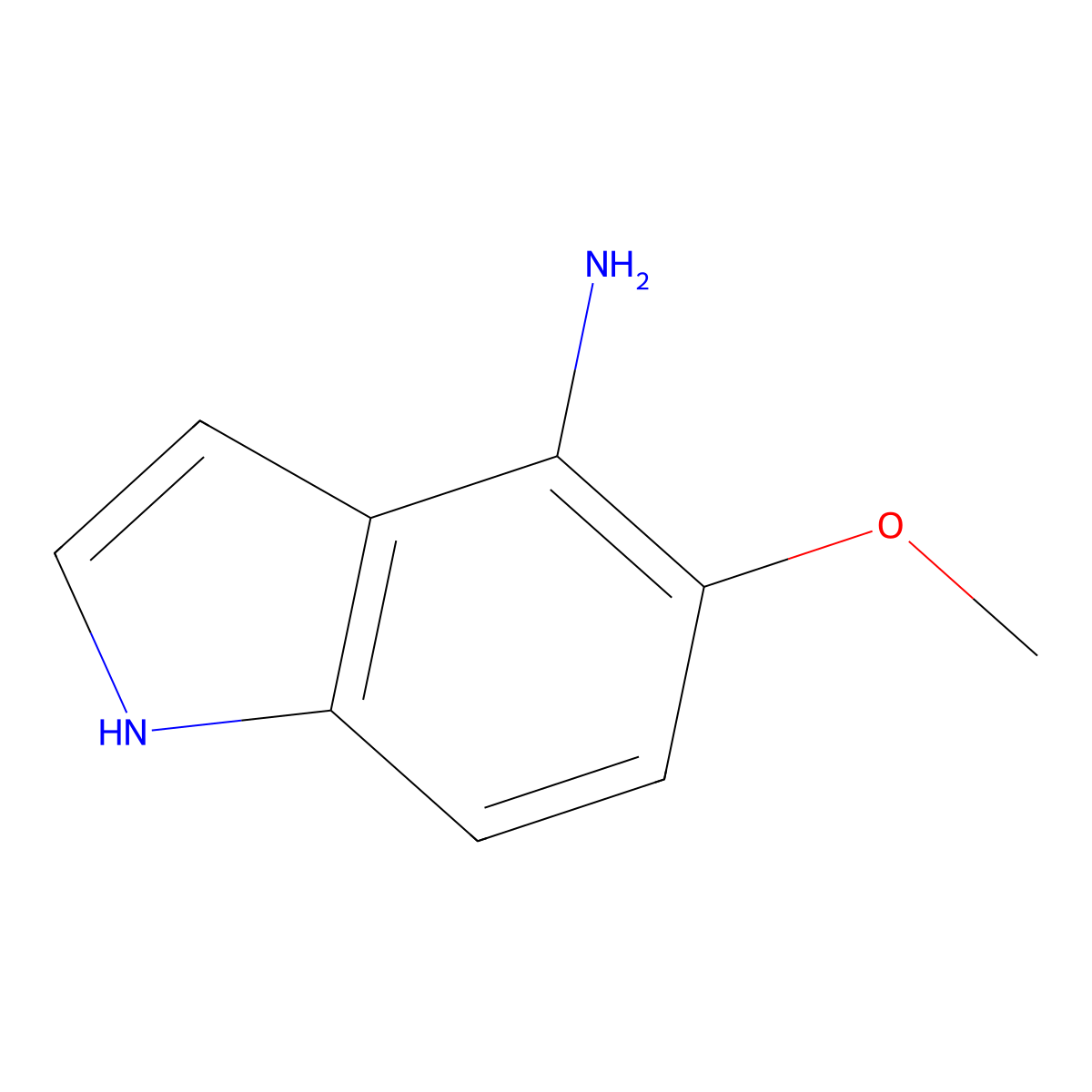 5-methoxy-1H-indol-4-amine molecular structure, CAS 431046-37-6
