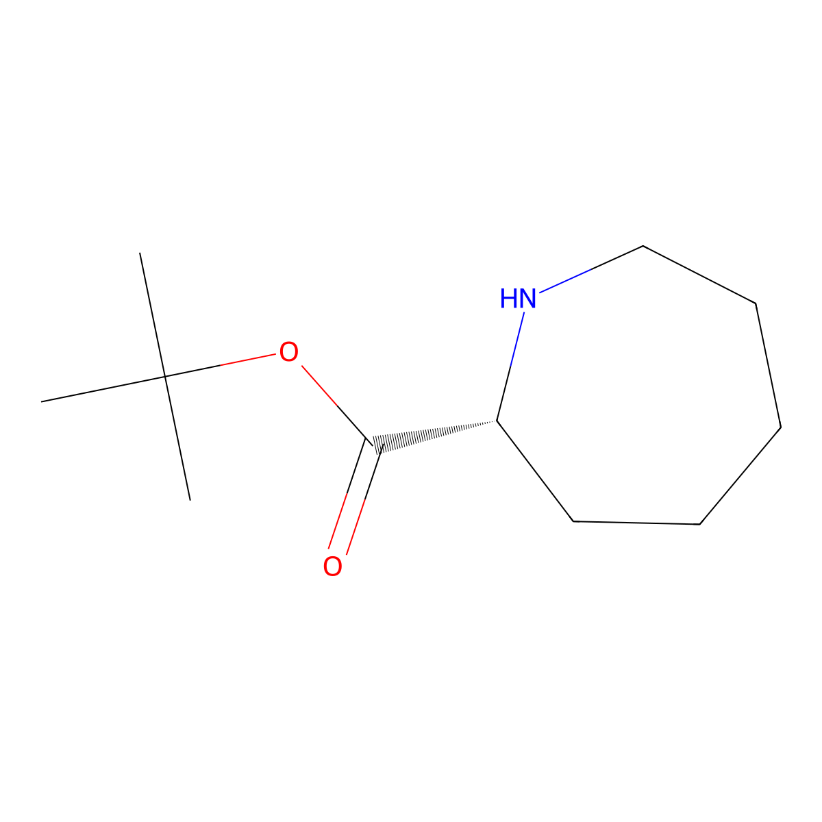(R)-Azepane-2-carboxylic acid tert-butyl ester molecular structure, CAS 431052-49-2