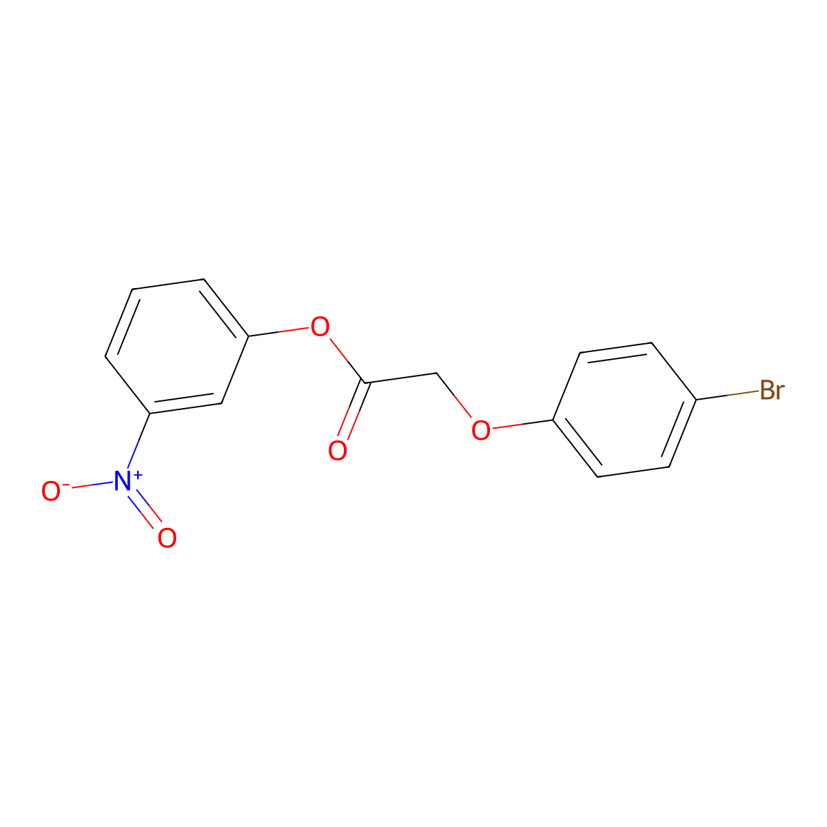 3-Nitrophenyl 2-(4-bromophenoxy)acetate molecular structure, CAS 431053-80-4