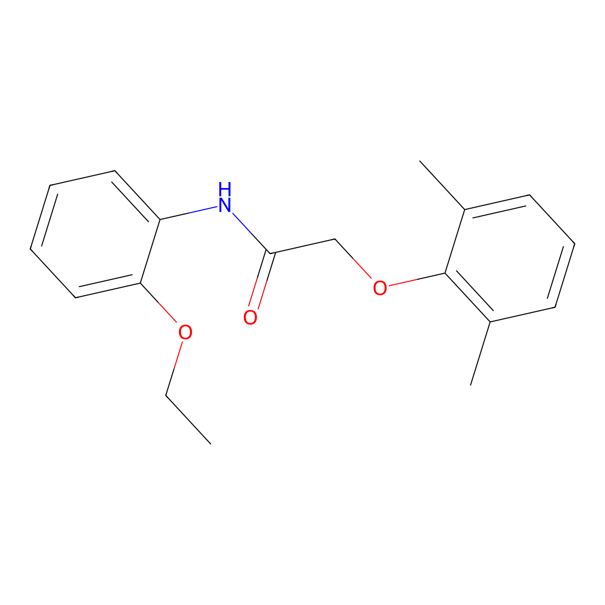 2-(2,6-dimethylphenoxy)-N-(2-ethoxyphenyl)acetamide molecular structure, CAS 431053-82-6