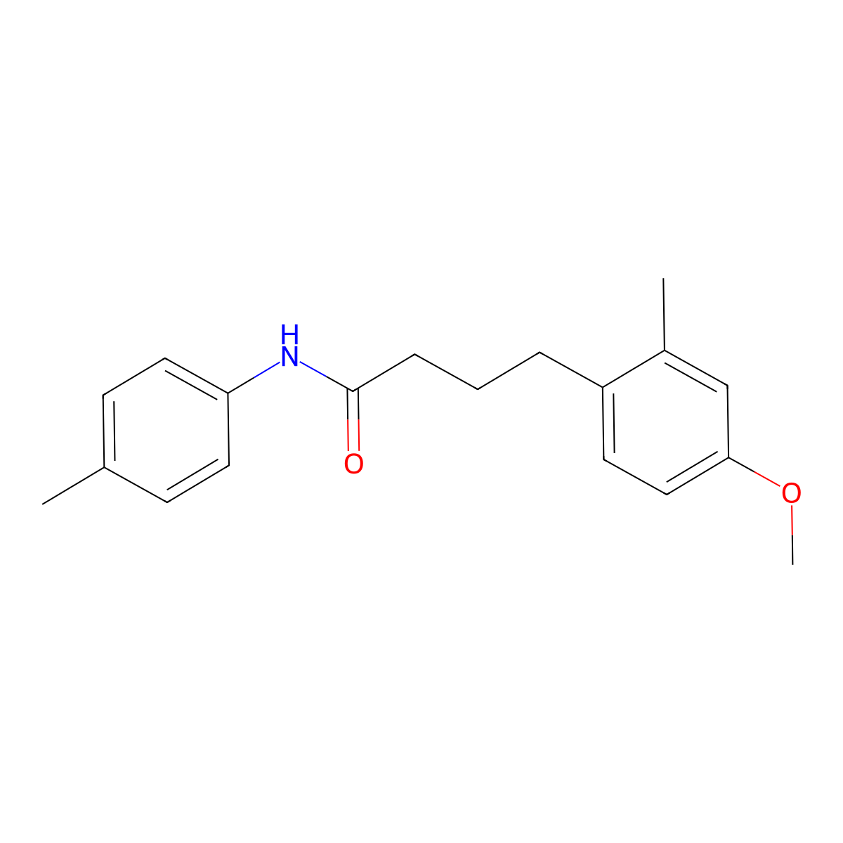 4-(4-methoxy-2-methylphenyl)-N-(4-methylphenyl)butanamide molecular structure, CAS 431054-12-5