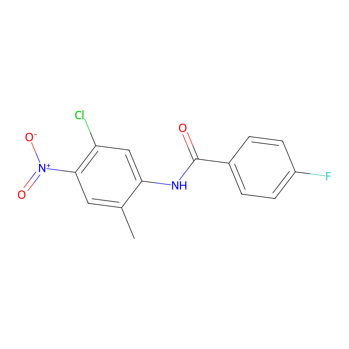 N-(5-chloro-2-methyl-4-nitrophenyl)-4-fluorobenzamide molecular structure, CAS 431054-50-1