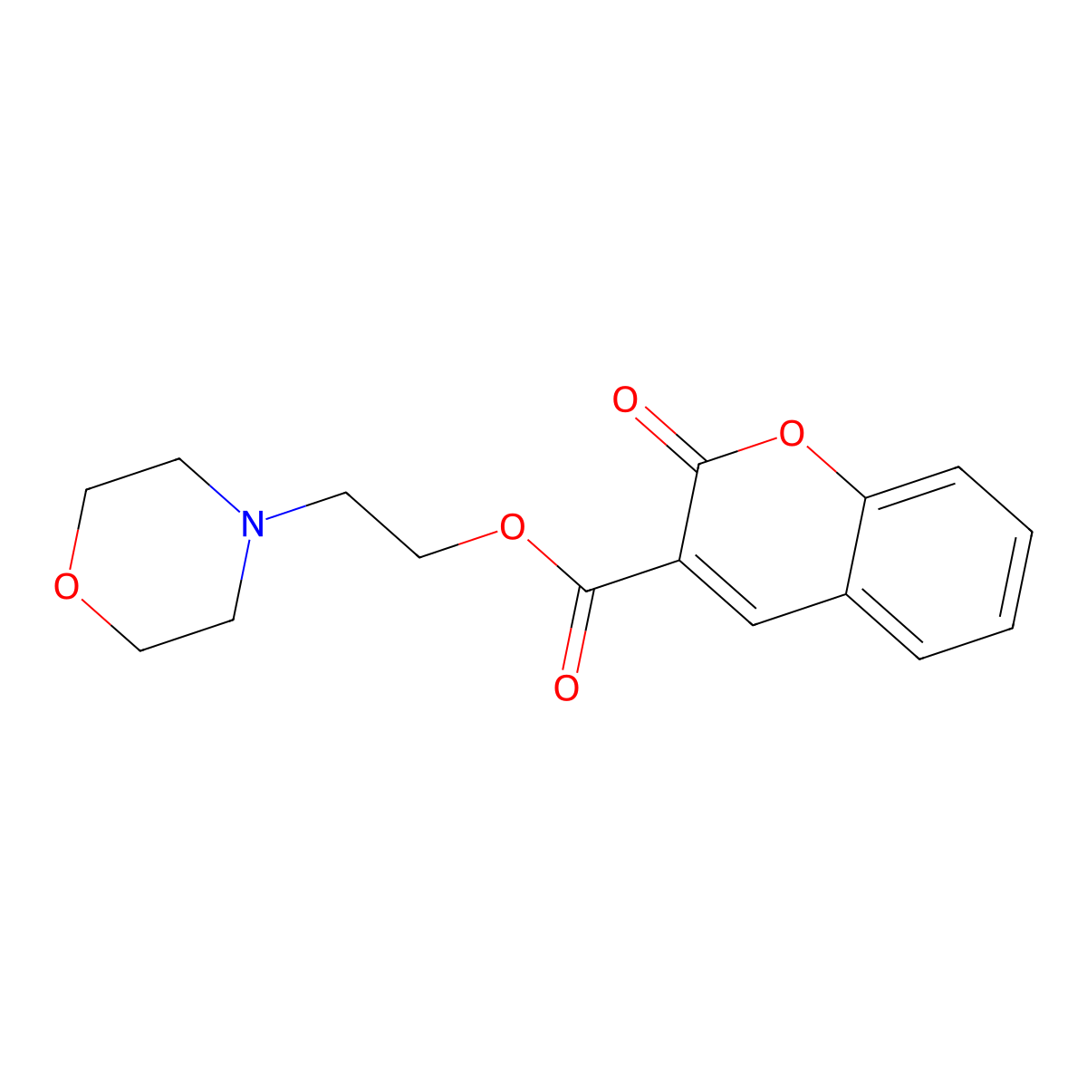 2-(morpholin-4-yl)ethyl 2-oxo-2H-chromene-3-carboxylate molecular structure, CAS 431054-70-5