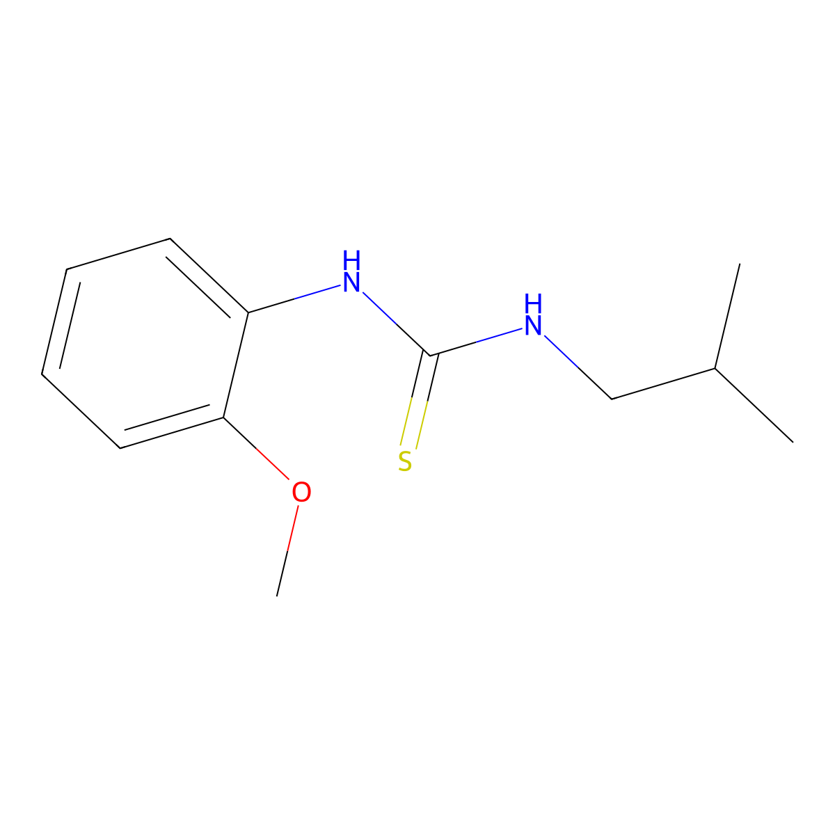 1-(2-Methoxyphenyl)-3-(2-methylpropyl)thiourea molecular structure, CAS 431054-90-9