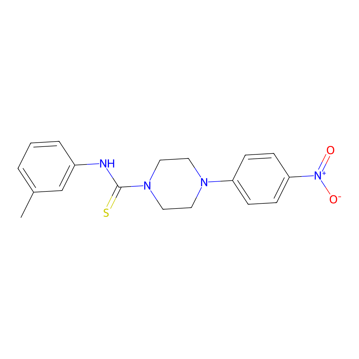 N-(3-methylphenyl)-4-(4-nitrophenyl)piperazine-1-carbothioamide molecular structure, CAS 431055-70-8