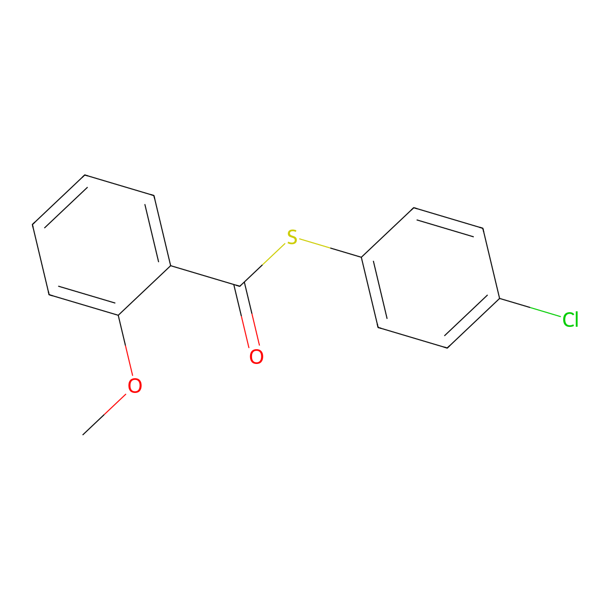 S-(4-chlorophenyl) 2-methoxybenzenecarbothioate molecular structure, CAS 431056-35-8
