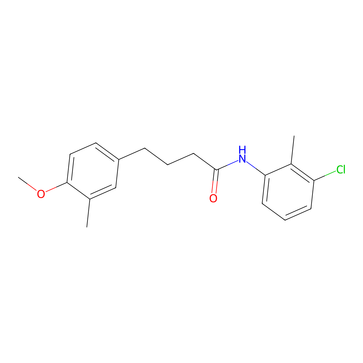 N-(3-chloro-2-methylphenyl)-4-(4-methoxy-3-methylphenyl)butanamide molecular structure, CAS 431056-72-3