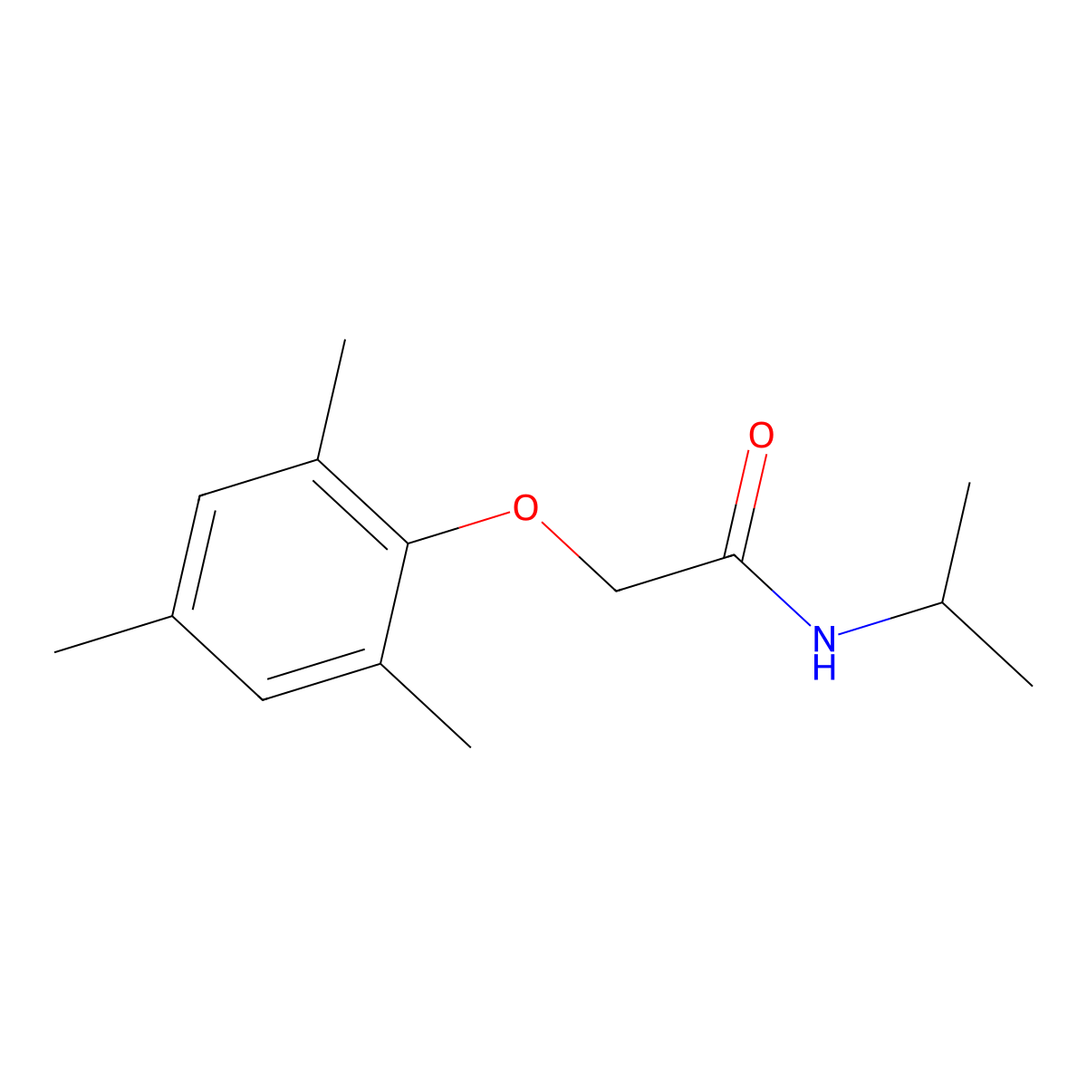 N-(propan-2-yl)-2-(2,4,6-trimethylphenoxy)acetamide molecular structure, CAS 431057-61-3