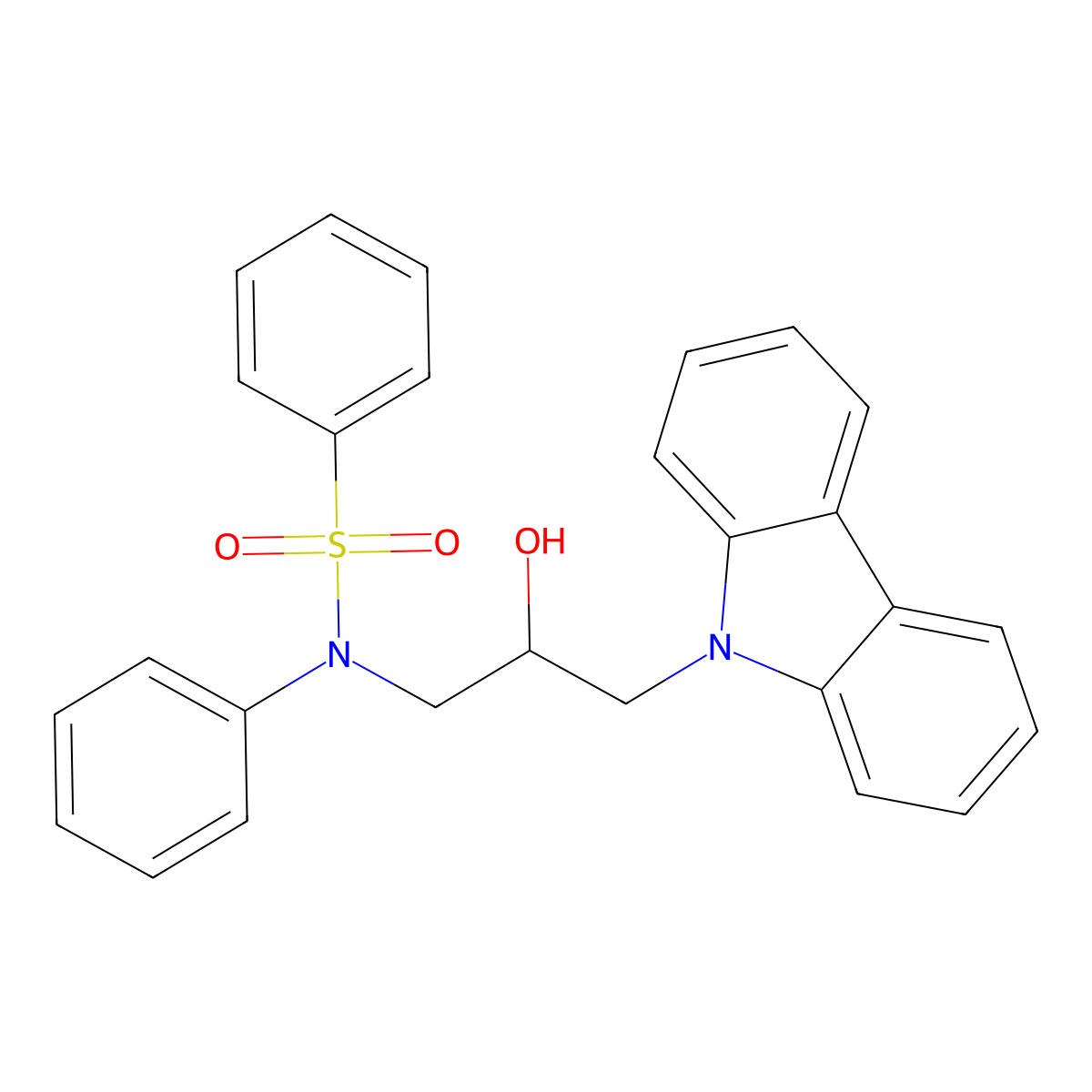 N-[3-(9H-carbazol-9-yl)-2-hydroxypropyl]-N-phenylbenzenesulfonamide molecular structure, CAS 431057-80-6
