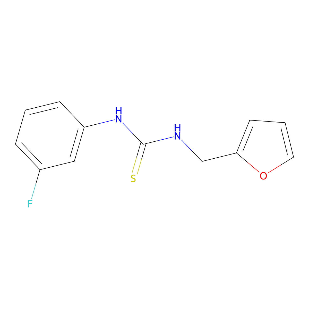 1-(3-Fluorophenyl)-3-(furan-2-ylmethyl)thiourea molecular structure, CAS 431065-78-0