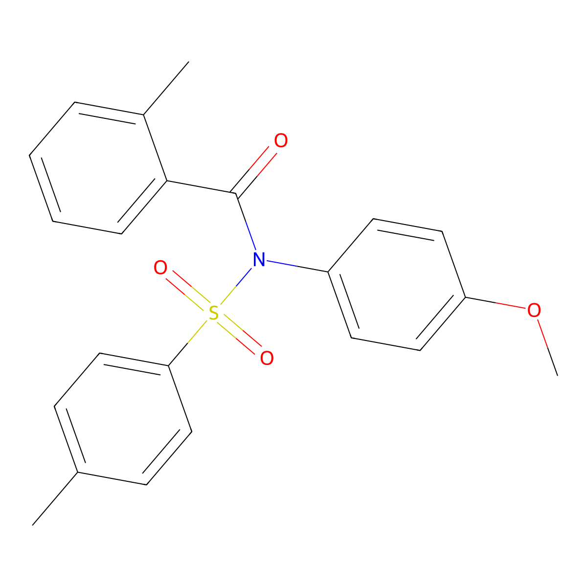 N-(4-methoxyphenyl)-2-methyl-N-(4-methylphenyl)sulfonylbenzamide molecular structure, CAS 431066-16-9