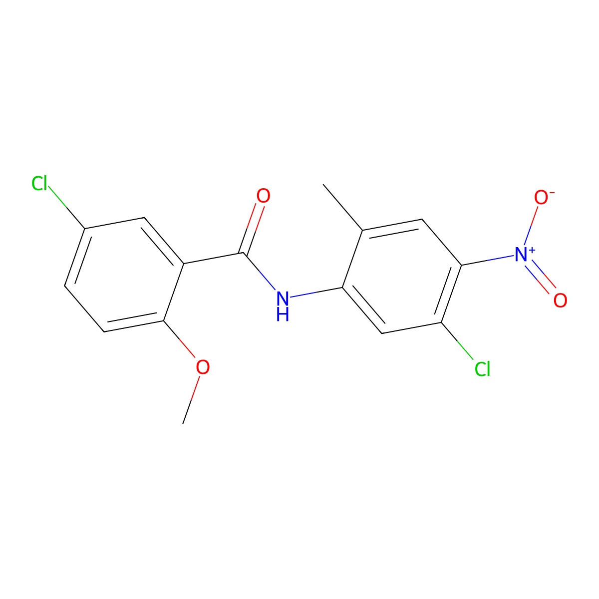 5-chloro-N-(5-chloro-2-methyl-4-nitrophenyl)-2-methoxybenzamide molecular structure, CAS 431067-17-3