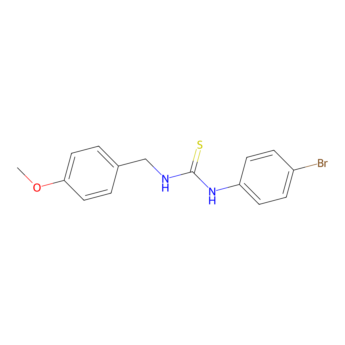 1-(4-Bromophenyl)-3-(4-methoxybenzyl)thiourea molecular structure, CAS 431067-38-8