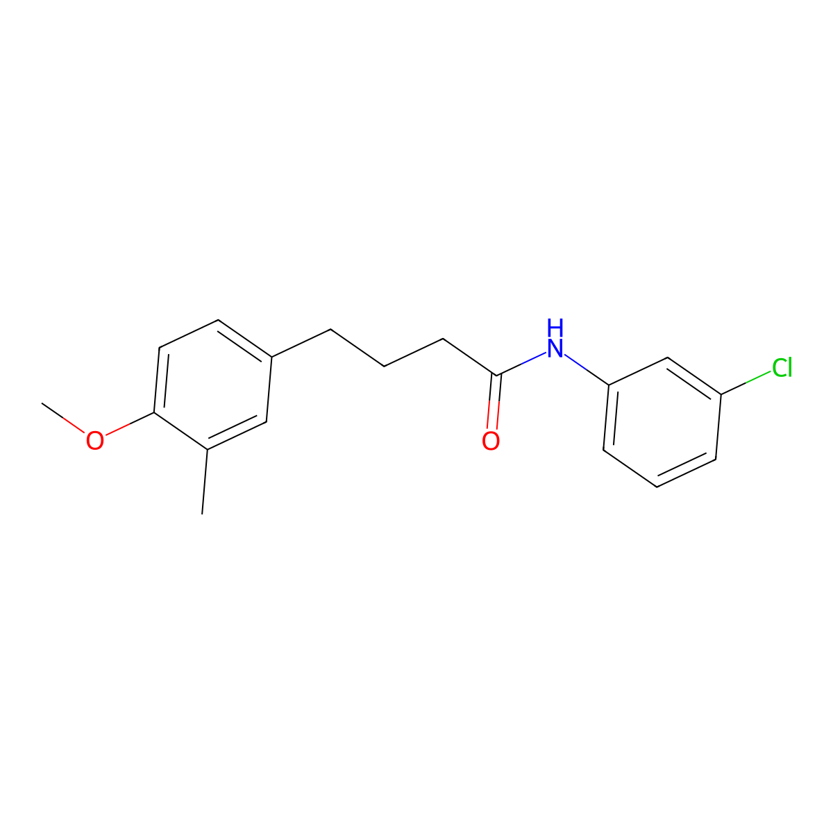 N-(3-chlorophenyl)-4-(4-methoxy-3-methylphenyl)butanamide molecular structure, CAS 431067-69-5