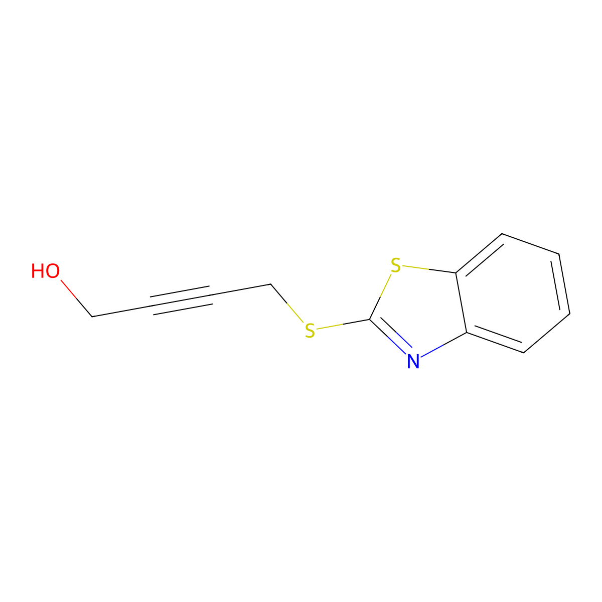 4-(1,3-Benzothiazol-2-ylsulfanyl)but-2-yn-1-ol molecular structure, CAS 431067-90-2