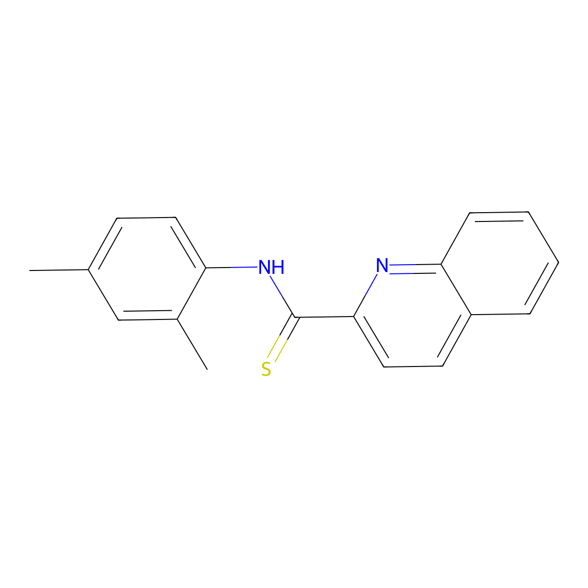 N-(2,4-dimethylphenyl)quinoline-2-carbothioamide molecular structure, CAS 431067-94-6