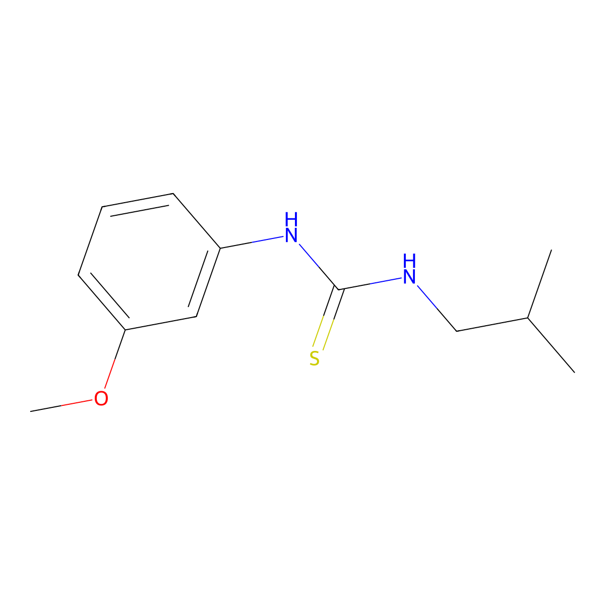 1-(3-Methoxyphenyl)-3-(2-methylpropyl)thiourea molecular structure, CAS 431068-38-1