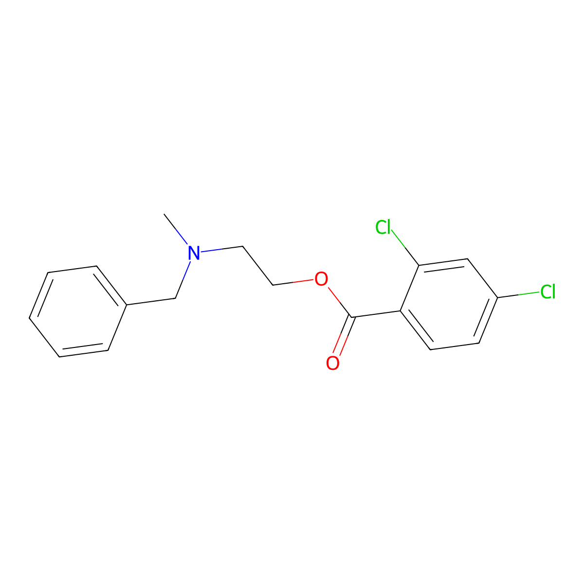 2-[Benzyl(methyl)amino]ethyl 2,4-dichlorobenzoate molecular structure, CAS 431068-43-8