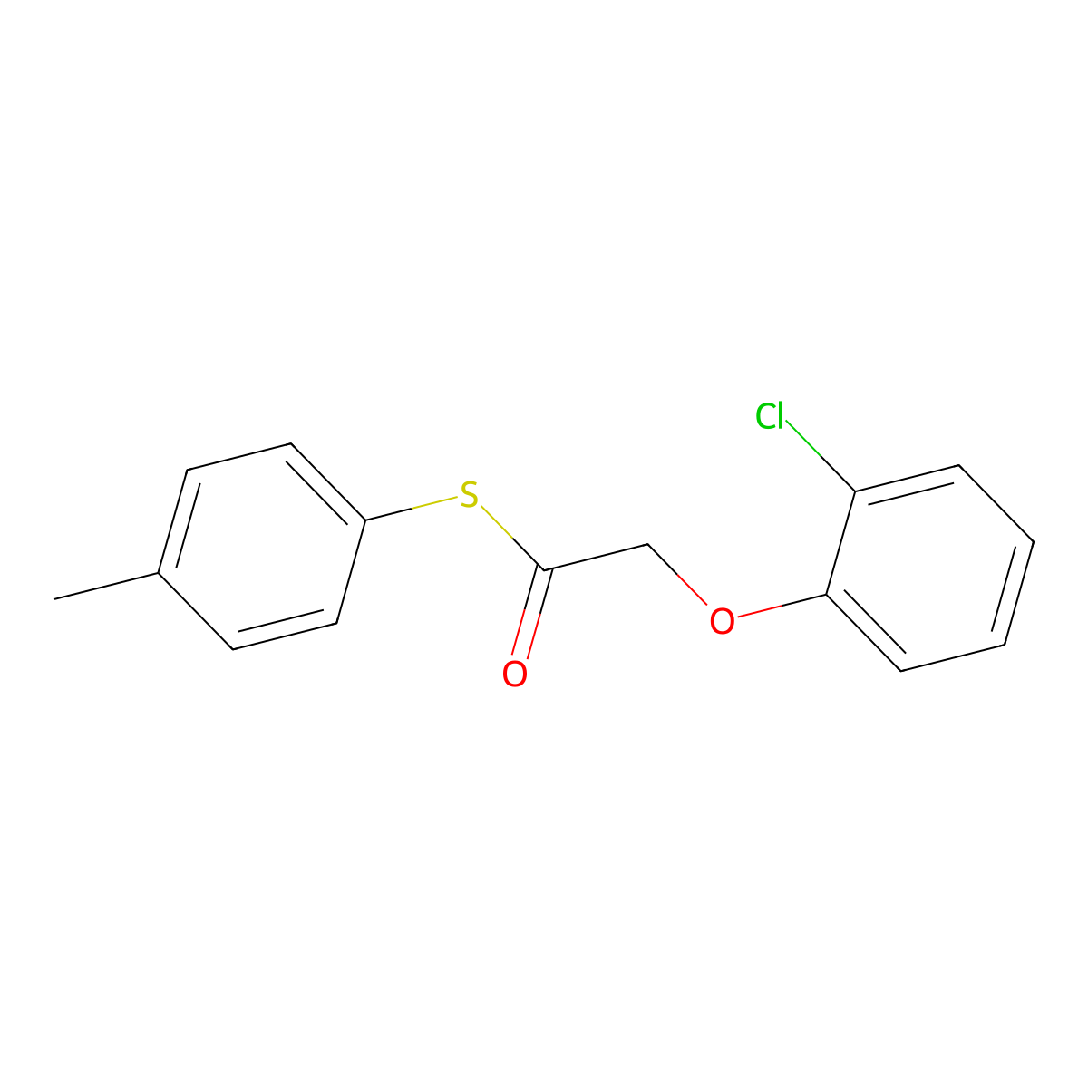 S-(4-methylphenyl) (2-chlorophenoxy)ethanethioate molecular structure, CAS 431068-46-1