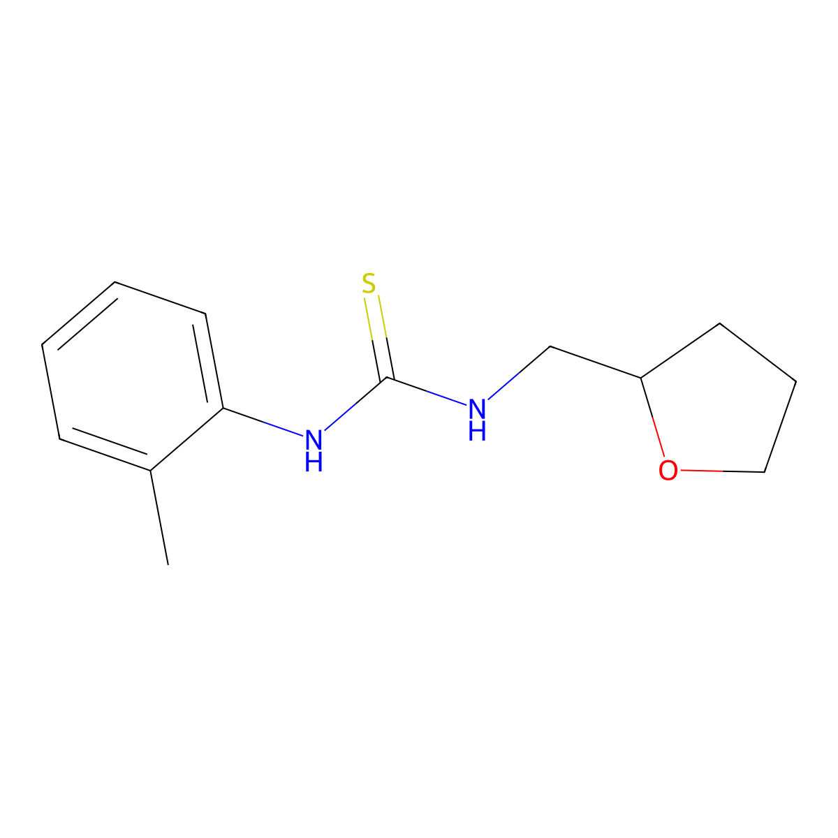 1-(2-Methylphenyl)-3-(tetrahydrofuran-2-ylmethyl)thiourea molecular structure, CAS 431068-49-4