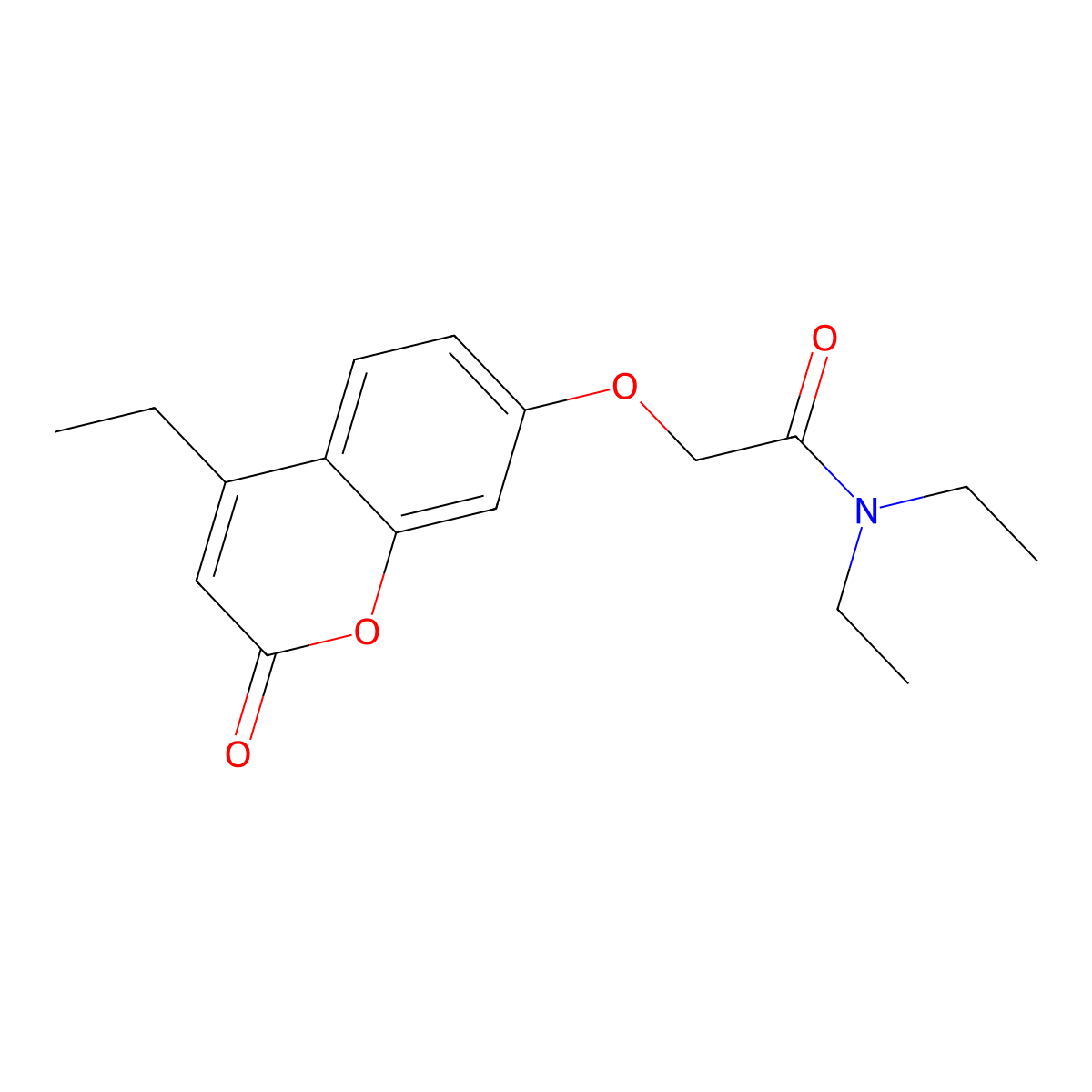 N,N-diethyl-2-[(4-ethyl-2-oxo-2H-chromen-7-yl)oxy]acetamide molecular structure, CAS 431068-53-0