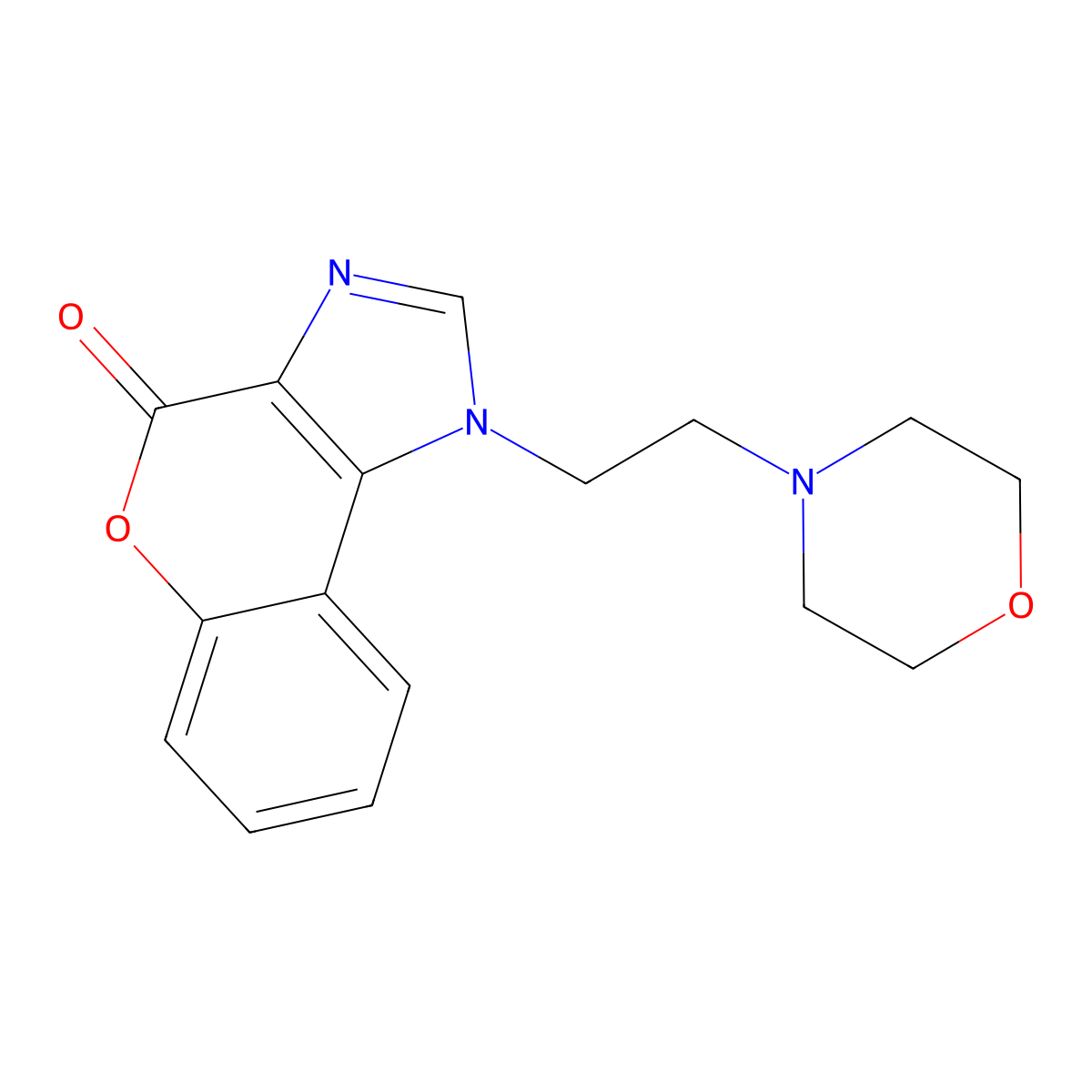 1-(2-Morpholin-4-ylethyl)chromeno[3,4-d]imidazol-4-one molecular structure, CAS 431068-85-8