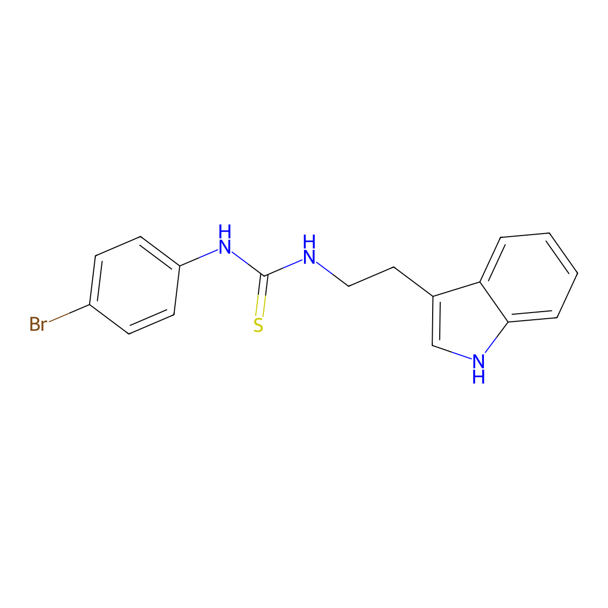 1-(4-bromophenyl)-3-[2-(1H-indol-3-yl)ethyl]thiourea molecular structure, CAS 431068-97-2