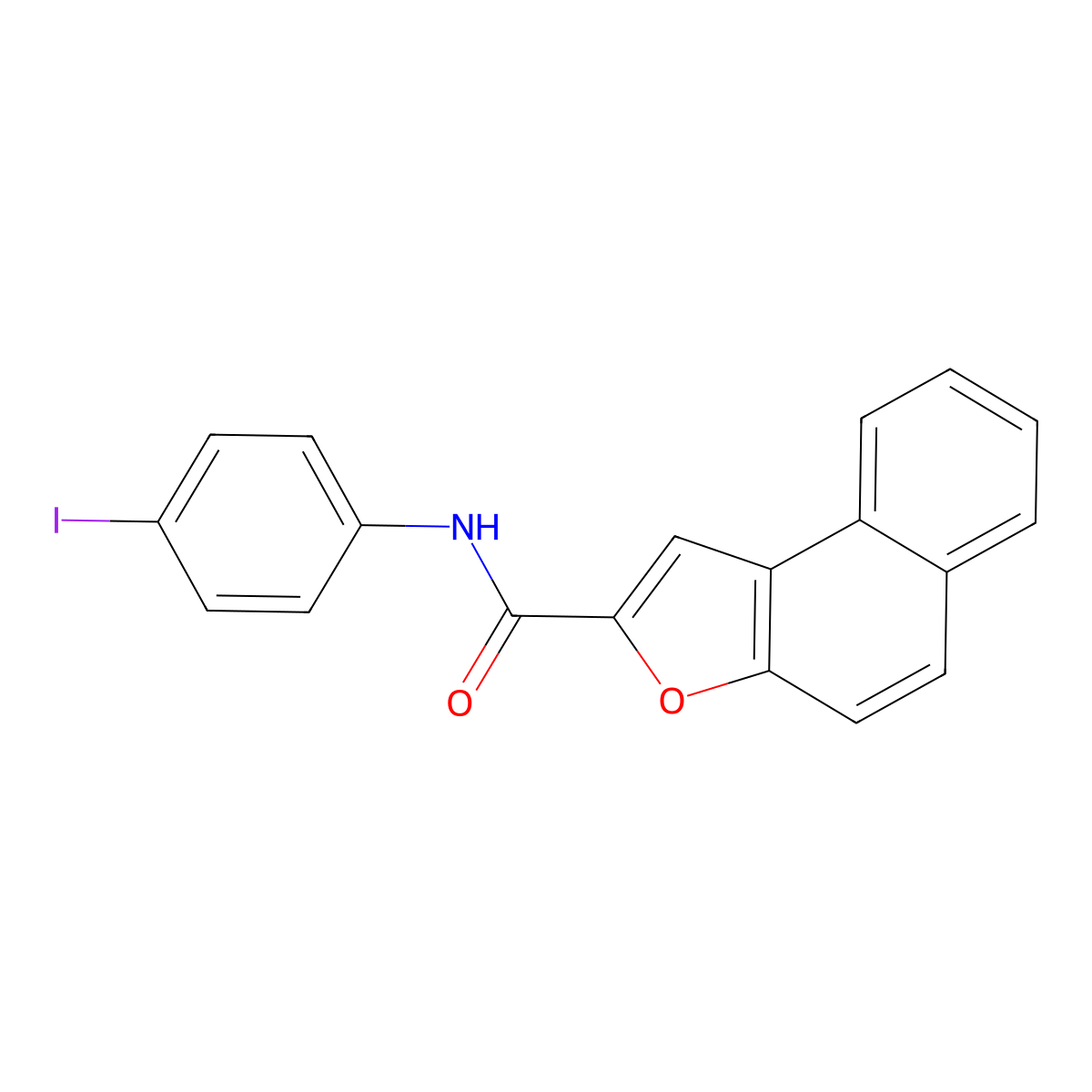 N-(4-iodophenyl)naphtho[2,1-b]furan-2-carboxamide molecular structure, CAS 431069-20-4