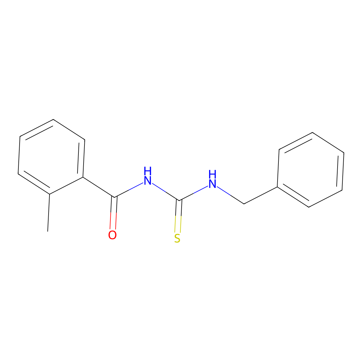 N-(benzylcarbamothioyl)-2-methylbenzamide molecular structure, CAS 431069-86-2