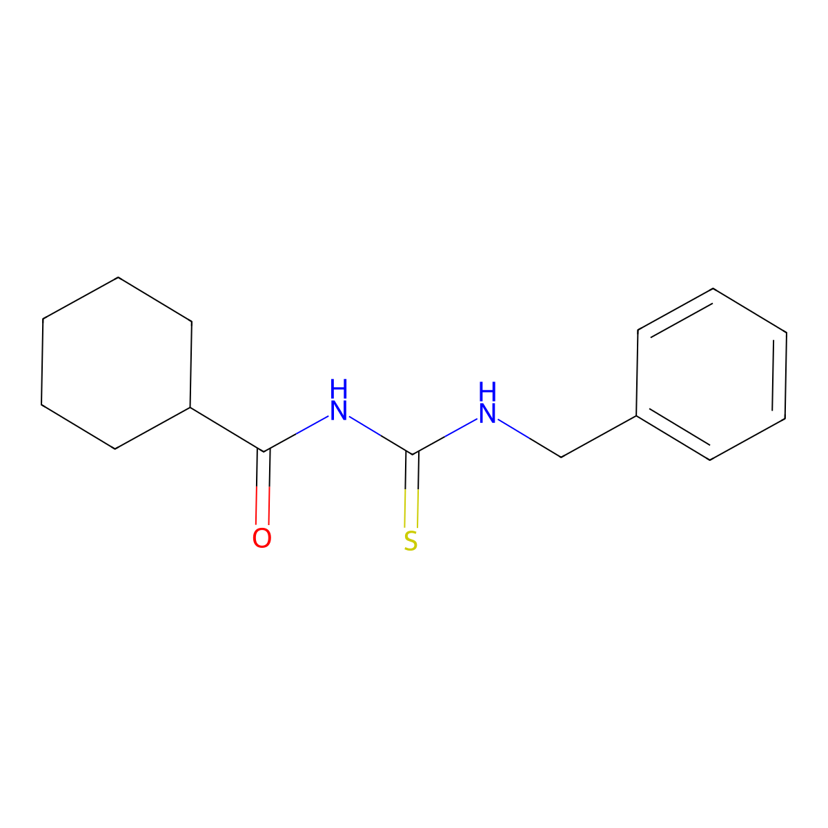 N-(benzylcarbamothioyl)cyclohexanecarboxamide molecular structure, CAS 431069-88-4