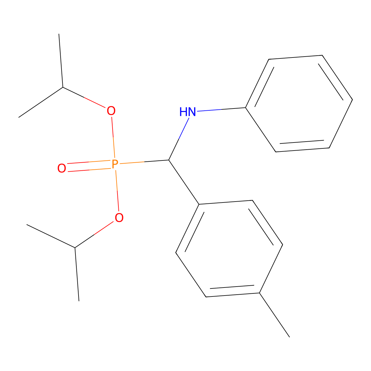 N-[di(propan-2-yloxy)phosphoryl-(4-methylphenyl)methyl]aniline molecular structure, CAS 431069-96-4