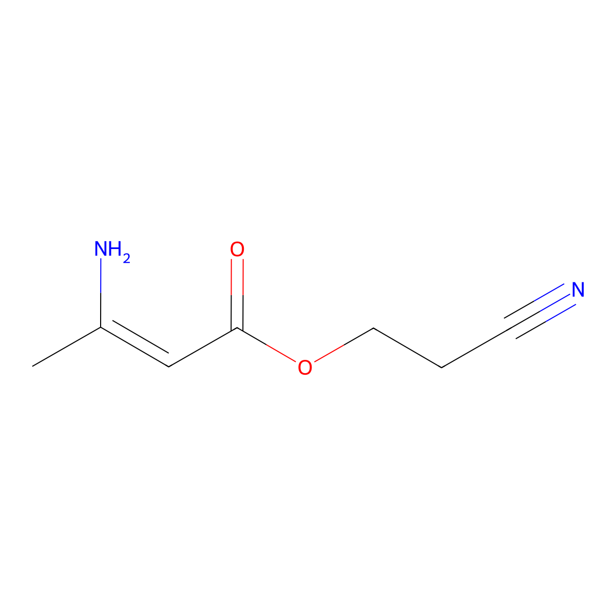 2-Cyanoethyl 3-amino-2-butenoate molecular structure, CAS 43107-08-0