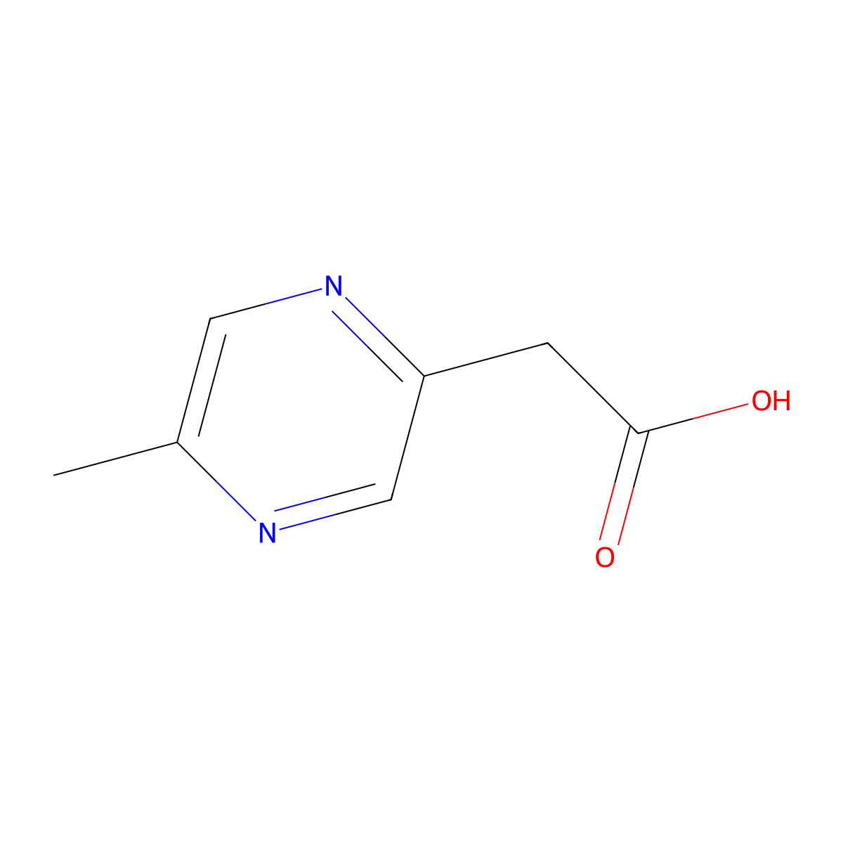 2-(5-Methylpyrazin-2-YL)acetic acid molecular structure, CAS 431071-67-9