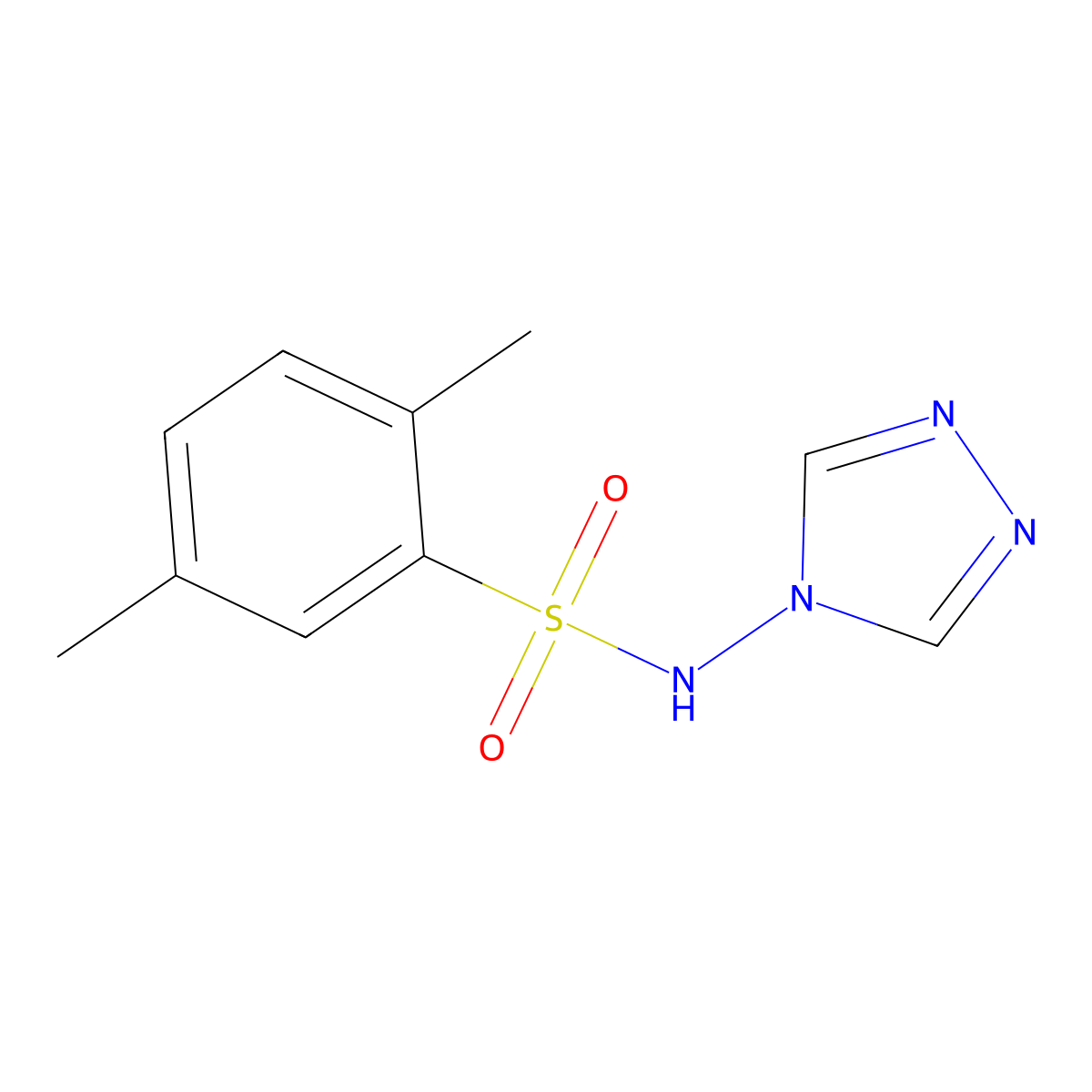 2,5-dimethyl-N-(1,2,4-triazol-4-yl)benzenesulfonamide molecular structure, CAS 431072-36-5