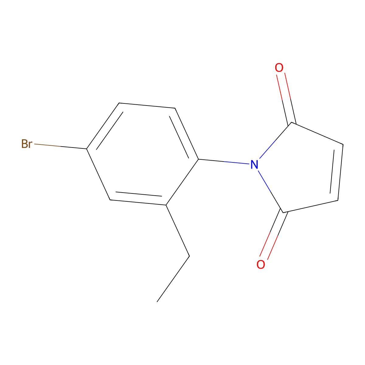 1-(4-bromo-2-ethylphenyl)-1H-pyrrole-2,5-dione molecular structure, CAS 431072-46-7