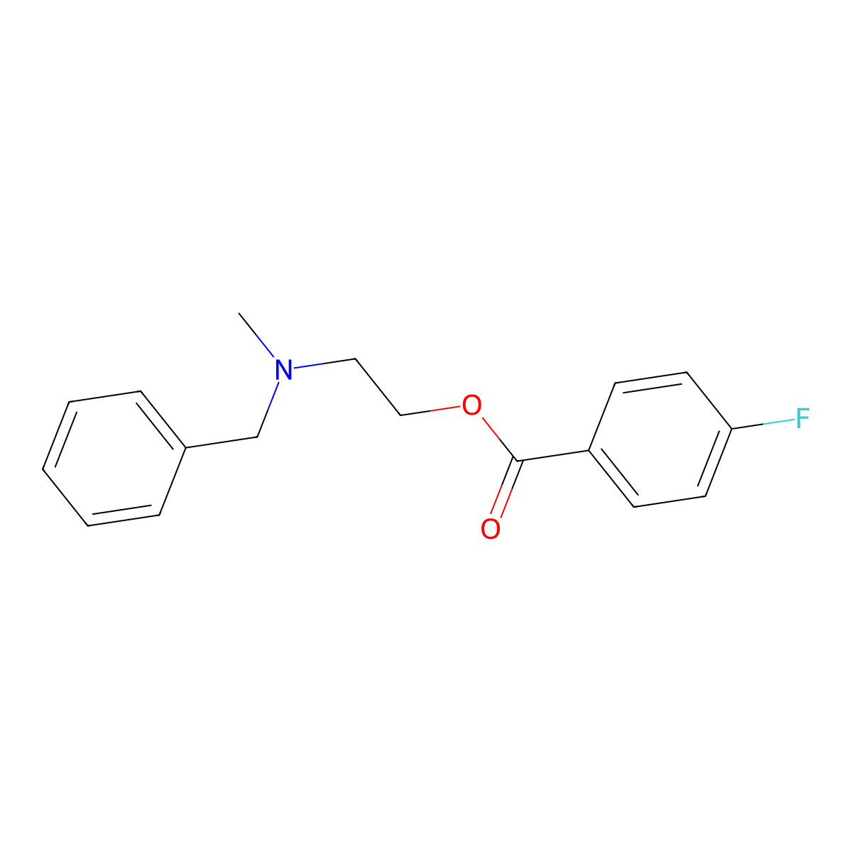 2-[Benzyl(methyl)amino]ethyl 4-fluorobenzoate molecular structure, CAS 431073-01-7