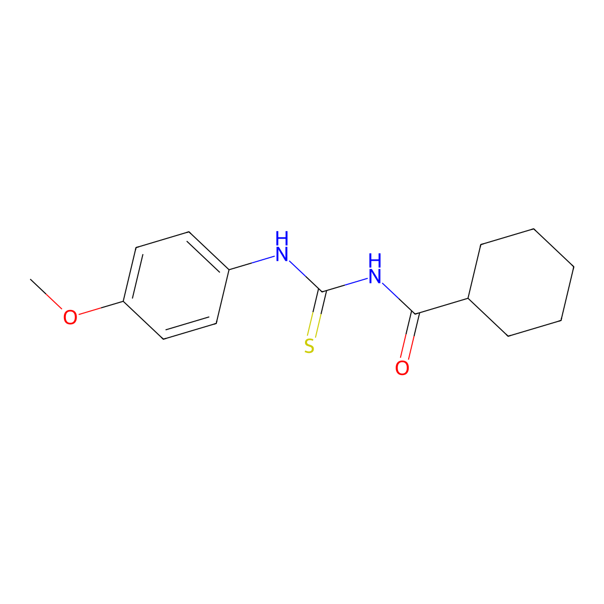 N-[(4-methoxyphenyl)carbamothioyl]cyclohexanecarboxamide molecular structure, CAS 431073-28-8