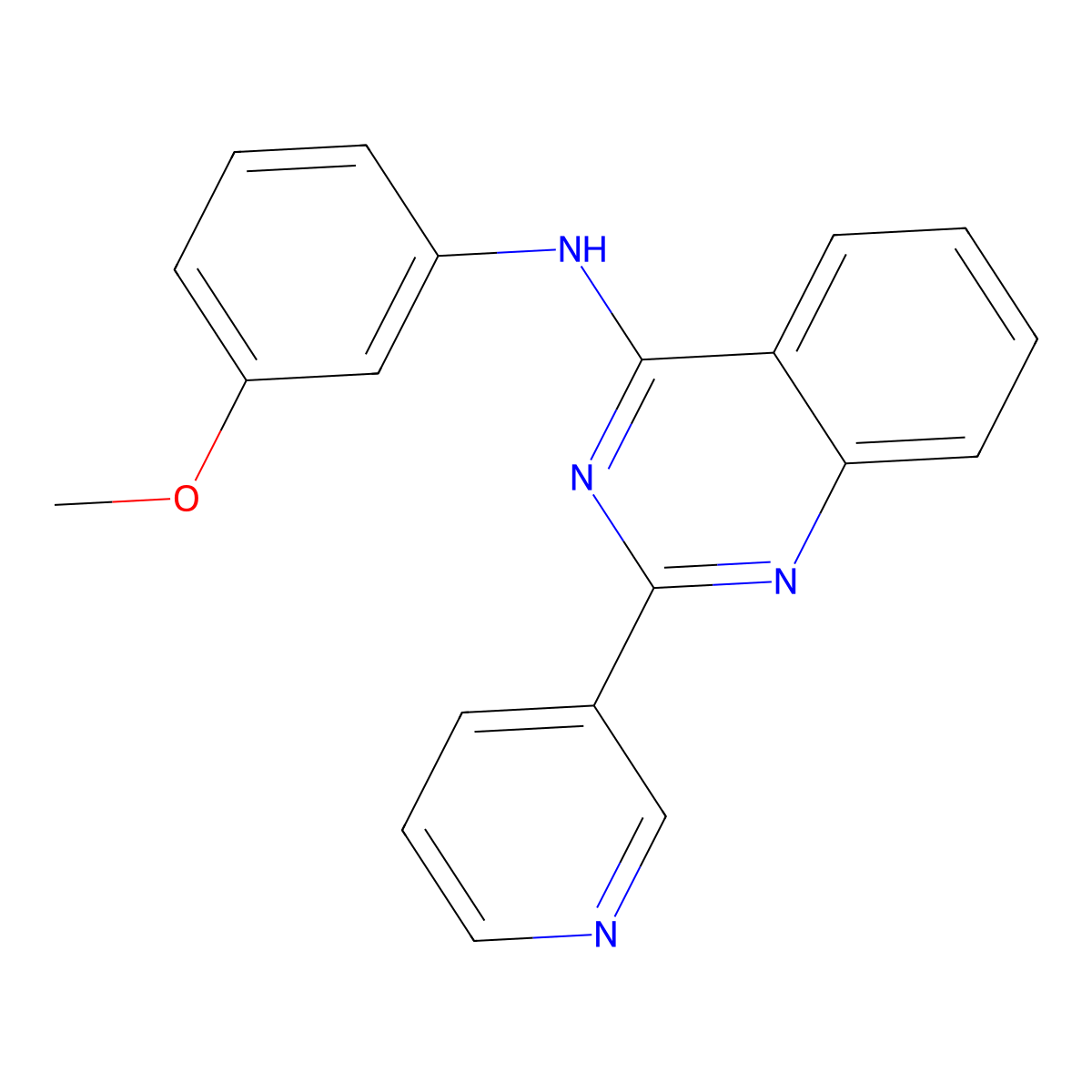 N-(3-methoxyphenyl)-2-(pyridin-3-yl)quinazolin-4-amine molecular structure, CAS 431073-31-3