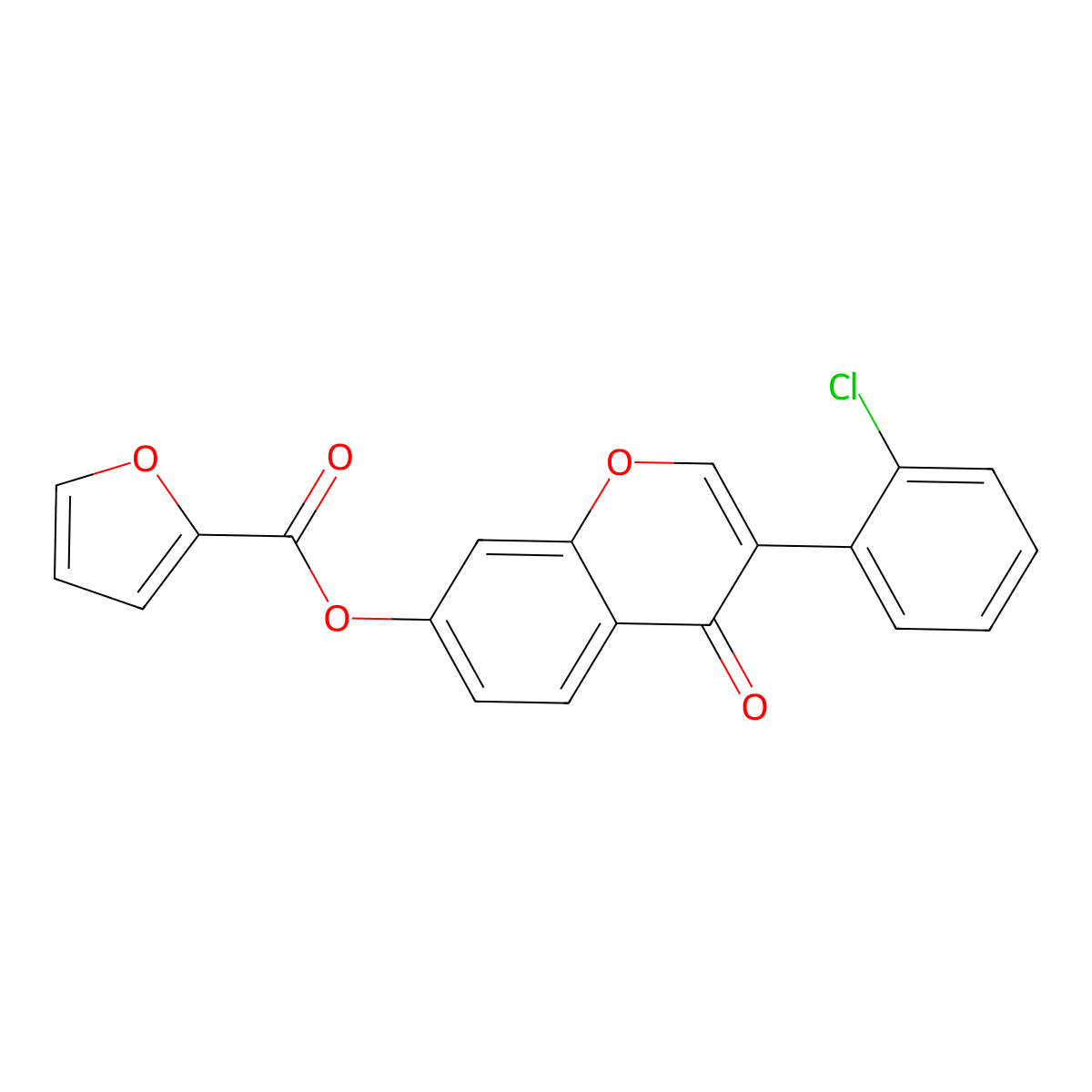 3-(2-chlorophenyl)-4-oxo-4H-chromen-7-yl furan-2-carboxylate molecular structure, CAS 431073-61-9