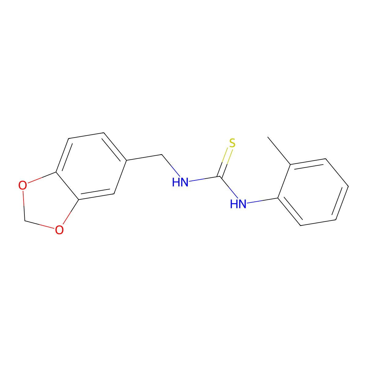 1-(1,3-Benzodioxol-5-ylmethyl)-3-(2-methylphenyl)thiourea molecular structure, CAS 431073-80-2