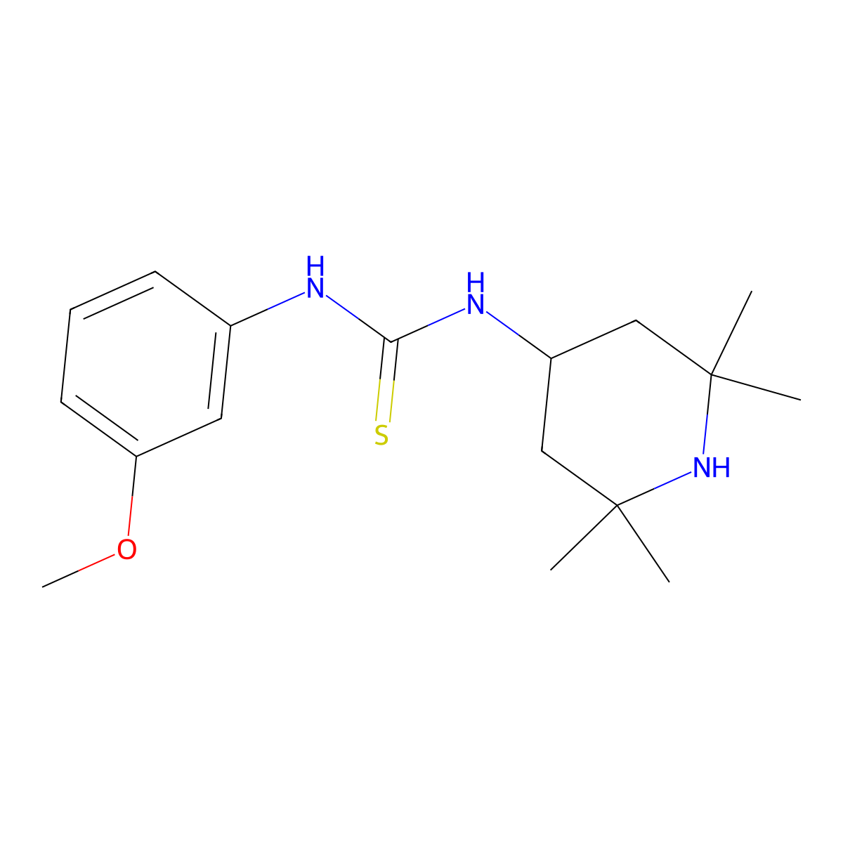 1-(3-Methoxyphenyl)-3-(2,2,6,6-tetramethylpiperidin-4-yl)thiourea molecular structure, CAS 431073-81-3