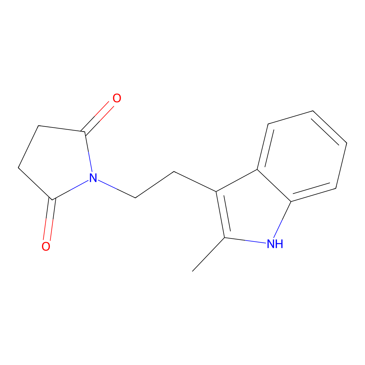 1-[2-(2-methyl-1H-indol-3-yl)ethyl]pyrrolidine-2,5-dione molecular structure, CAS 431075-23-9
