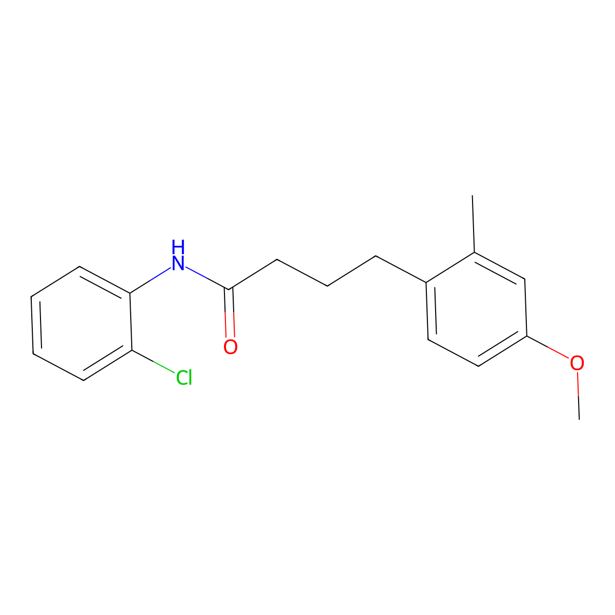 N-(2-chlorophenyl)-4-(4-methoxy-2-methylphenyl)butanamide molecular structure, CAS 431075-53-5