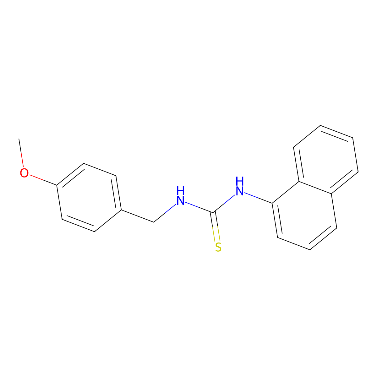 1-(4-Methoxybenzyl)-3-naphthalen-1-ylthiourea molecular structure, CAS 431075-54-6