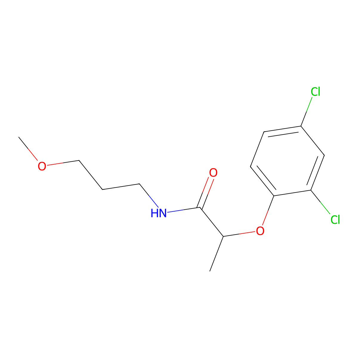 2-(2,4-dichlorophenoxy)-N-(3-methoxypropyl)propanamide molecular structure, CAS 431075-74-0